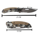 Navaja Outdoor Mango G10 Hoja Acero Serrada | Clip de Bolsillo JF876