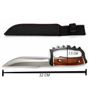 Cuchillo Camping 32 cm Empuñadura Nudillera + Funda JF891