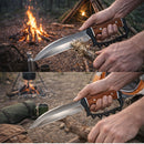 Cuchillo Camping 32 cm Empuñadura Nudillera + Funda JF891