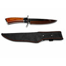 Cuchillo Tipo Bowie De Campo 33 cm + Funda Resistente Mango Madera JF893