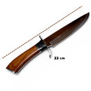 Cuchillo Tipo Bowie De Campo 33 cm + Funda Resistente Mango Madera JF893