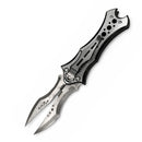 Navaja Plegable Doble Hoja Mango Antideslizante EDC Táctica con Clip JF905