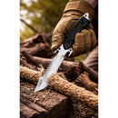 Cuchillo Multifuncional Cortador Cuerda Sierra Acero Inoxidable Rescate EDC JF906