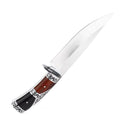 Cuchillo Táctico Drop Point Caza Supervivencia Mango Madera Bicolor JF921