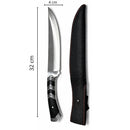 Cuchillo Tipo Bowie Hoja Larga con Funda JF922