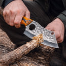 Cuchillo Cleaver Supervivencia c/ Funda Hoja Ancha Decorado JF925