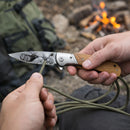 Navaja Plegable Premium Clip Mango Madera JF933