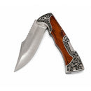 Navaja Premium diseño "Filigrana" Clip Point  Mango Tipo Madera bloqueo seguro Tipo COLUMBIA JF936