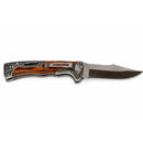 Navaja Premium diseño "Filigrana" Clip Point  Mango Tipo Madera bloqueo seguro Tipo COLUMBIA JF936