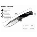 Navaja EDC Survivor Camping Bushcraft seguro + clip relieves 3D TIPO COLUMBIA JF937