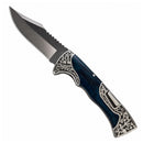 Navaja EDC Survivor Camping Bushcraft seguro + clip relieves 3D TIPO COLUMBIA JF937