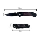 Navaja EDC Compacta Hoja Negra Camping Supervivencia JF955
