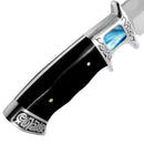 Cuchillo Bowie Acero Inoxidable con Funda Camping Caza JF973