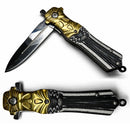 Navaja Diseño Negro Dorado Plegable Premium EDC JF983