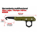 Herramienta Multifuncional Cortador (ABRE CAJAS) Rompevidrios Hoja Dentada acero inox JFC3