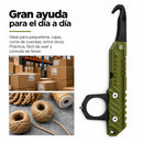 Herramienta Multifuncional Cortador (ABRE CAJAS) Rompevidrios Hoja Dentada acero inox JFC3