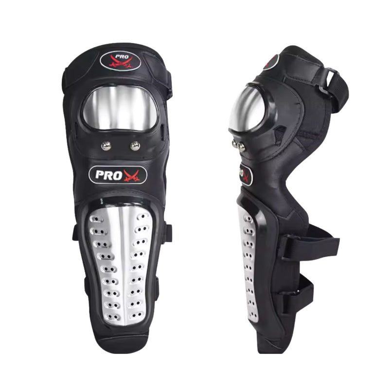 Kit Rodilleras + Coderas Ajustable Protector Acero Inoxidable JFHX1