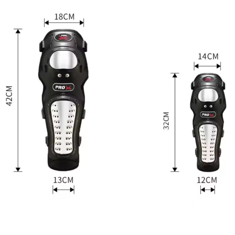 Kit Rodilleras + Coderas Ajustable Protector Acero Inoxidable JFHX1