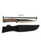 Cuchillo multifuncional c/sierra, funda, mango tipo madera JFK37