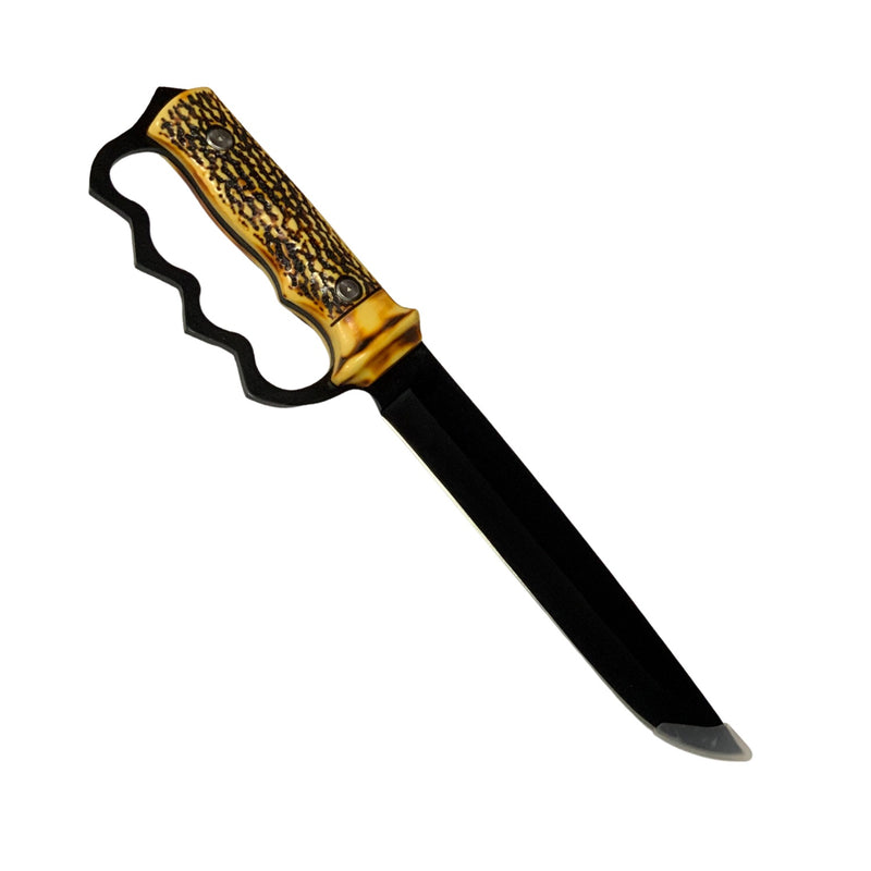 Cuchillo boxer ergonómico funda imitacion madera  JFK52G