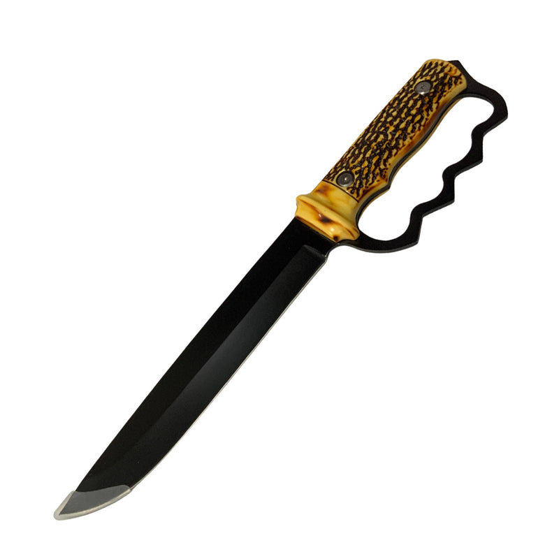 Cuchillo boxer ergonómico funda imitacion madera  JFK52G