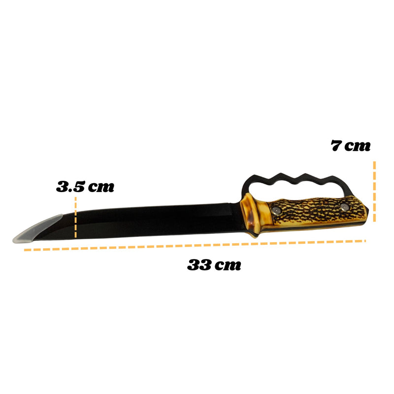 Cuchillo boxer ergonómico funda imitacion madera  JFK52G