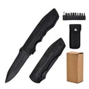 17 en 1 Navaja Multitool Plegable EDC puntas estándar tipo 1/4”(6.35 mm) +Funda JFK9009