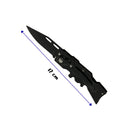Navaja Plegable Seguro de Bloqueo + Clip Drop Point Negra 17cm KA808