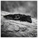 Navaja Plegable Seguro de Bloqueo + Clip Drop Point Negra 17cm KA808