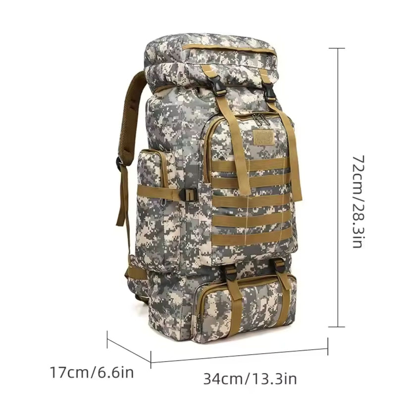 Mochila Saco Molle 41 lts Impermeable Camping 6 compartimientos LML9188