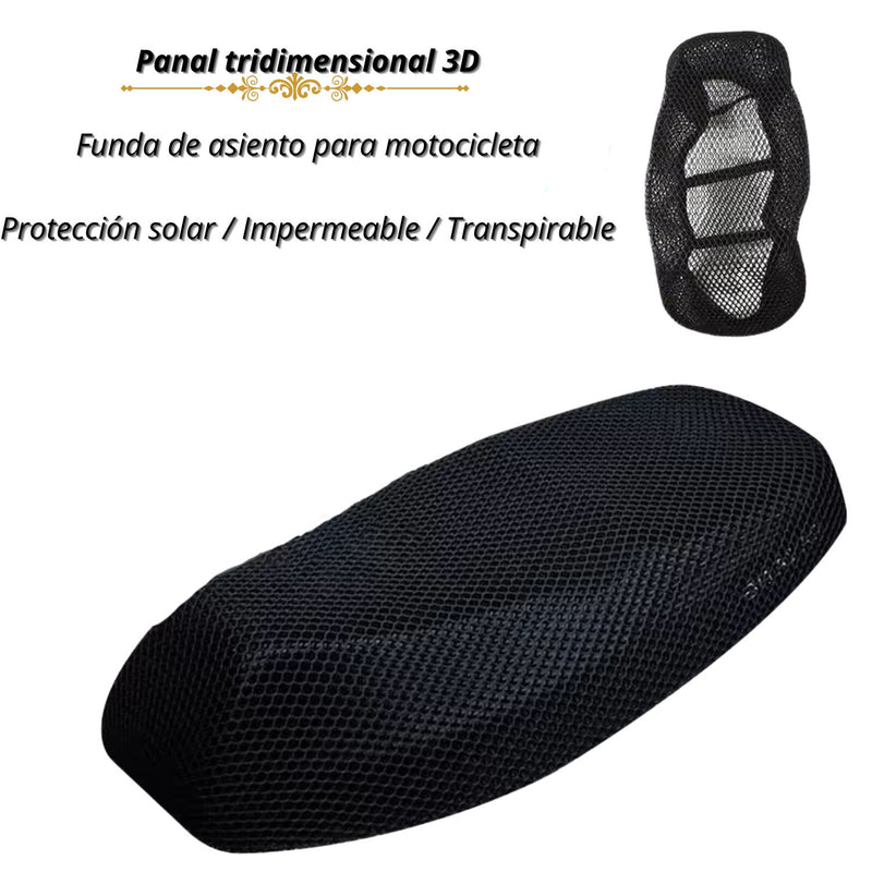 Funda de Asiento Moto Panal 3D Impermeable y Anticalor MTC002