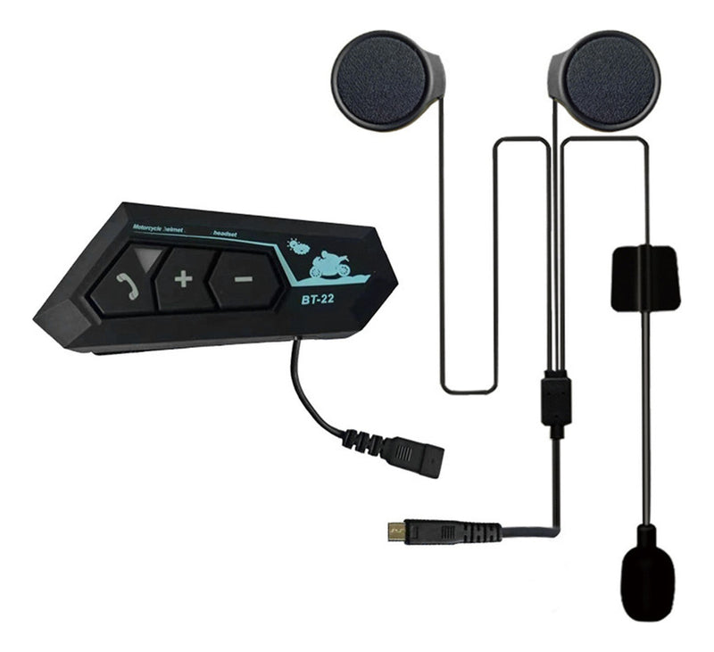 Auriculares para casco de motocicleta Bluetooth 5,0 altavoz MP3 MTC036