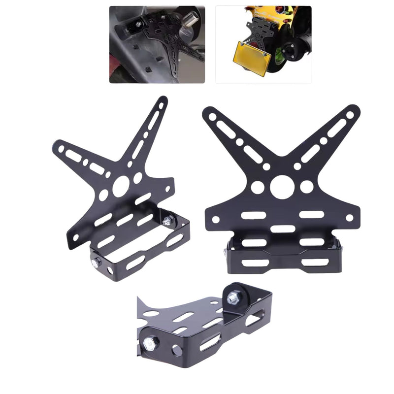 Porta Placas MOTOCICLETA Universal Ajustable Aluminio Reforzado MTC041