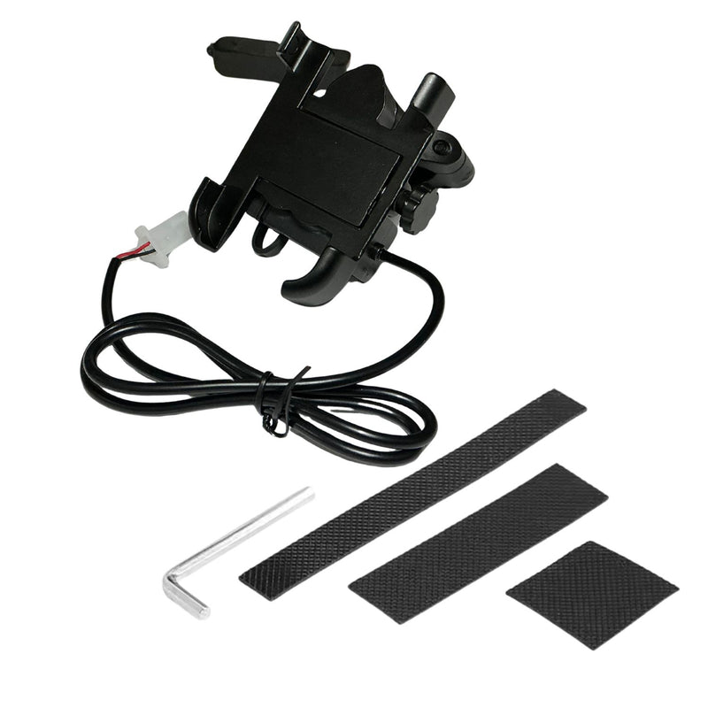 Soporte Universal MOTOCICLETA 1 puerto USB Smartphone 360° Antivibración  MTC046