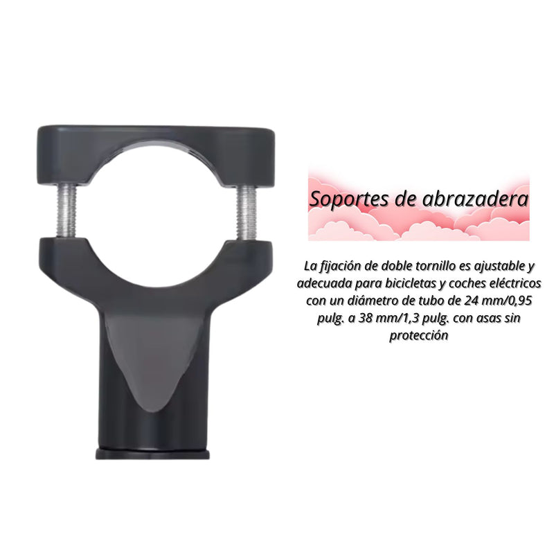 Soporte Universal MOTOCICLETA 1 puerto USB Smartphone 360° Antivibración  MTC046