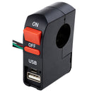 Interruptor ON/OFF Moto USB  Montaje Manubrio MTC051