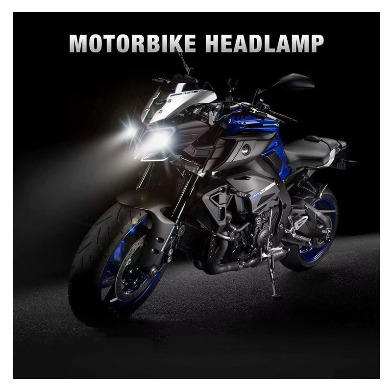 Foco LED H4 12V/24V MOTOCICLETA Alta y Baja 6000K Blanco Frío Luz  Universal 8 cm MTC116