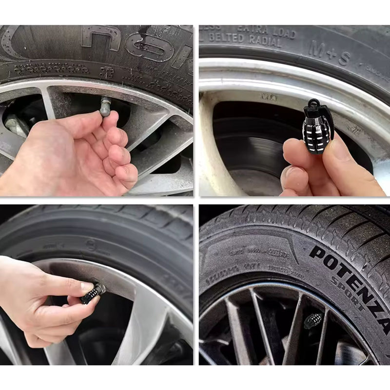 Planilla c/25 Pares surtidos Tapones Decorativos para Válvulas MOTOCICLETA Coche Bicicleta MTC122