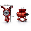 Faro Auxiliar LED Manubrio Moto Lente Óptica Aluminio Universal MTC135