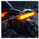 Intermitentes LED Moto Delanteras/Traseras Par Ámbar Estilo Racing MTC149