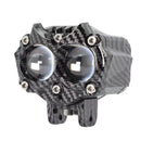 Faro Antiniebla Auxiliar Moto Doble Lente Proyector Blanco/Ámbar 3 Modos 12V MTC196