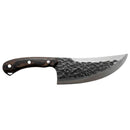 Cuchillo Campamento “Black Forge” Funda Cuero Corte Potente JF928