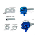 Tornillo Calavera M6 Universal Para Placa/Soportes Moto Con Kit de Arandelas MTC214