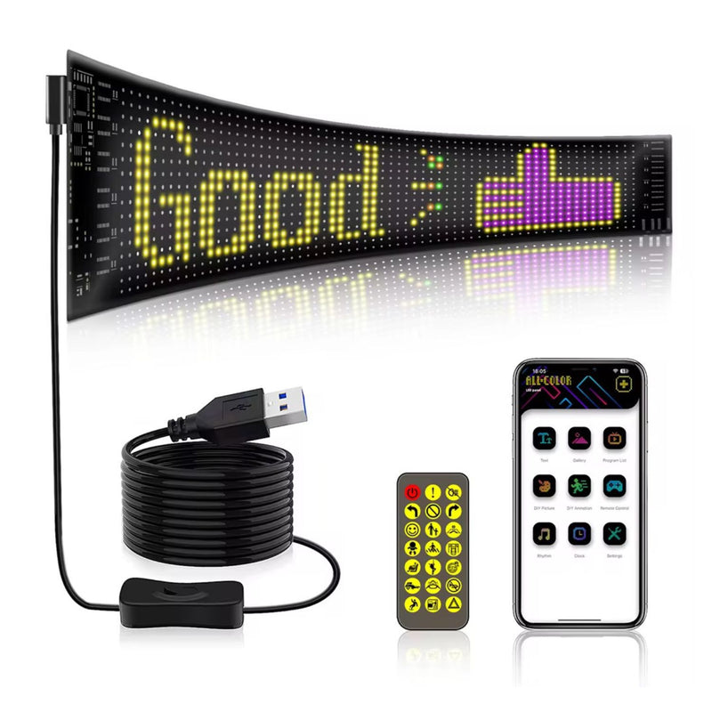 Panel Pixeles flexible Matrix LED 5V señal Coche Moto control de aplicación Bluetooth  MTC231