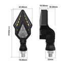 Direccionales LED Deportivas tipo flecha Alta Intensidad 12V Flexible Antivibración MTC248