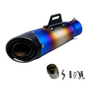 Silenciador Deportivo Motocicleta Azul Tornasol Racing MTC270