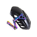 Salpicadera Trasera Racing Moto Carbon Look + Brazo/Soportes Rainbow MTC278