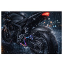 Salpicadera Trasera Racing Moto Carbon Look + Brazo/Soportes Rainbow MTC278