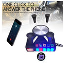 Kit base celular Multimedia Moto + Bocinas Control Música Bluetooth Impermeable 12V MTC299