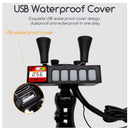 Kit base celular Multimedia Moto + Bocinas Control Música Bluetooth Impermeable 12V MTC299